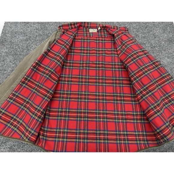 Vintage LL Bean Men's XL Hurricane Camp Shirt Green Canvas Flannel Lined USA - Picture 6 of 11